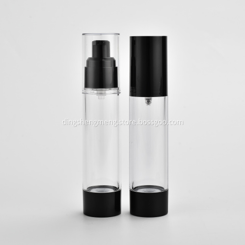 Bouteille cosmétique en plastique noir de haute qualité Bouteille de lotion d&#39;eau acrylique 50 ml